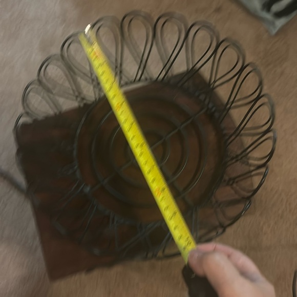 Like new round black bread basket measures approximately 10” by 4” high - Picture 4 of 5